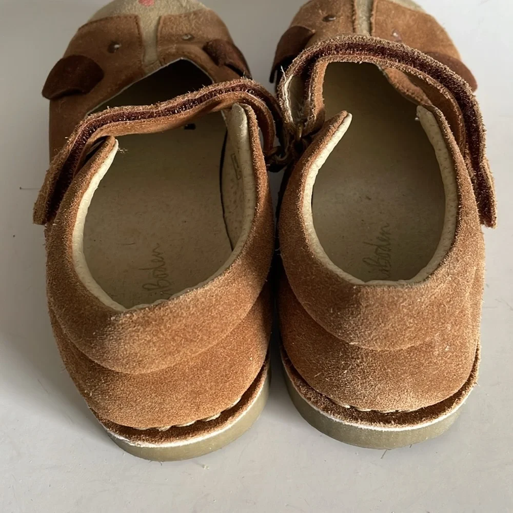 Mini Boden Brown Suede Mary Jane Kids Shoes